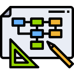 Flowchart diagram with dumpster rental franchise and junk removal franchise tools.