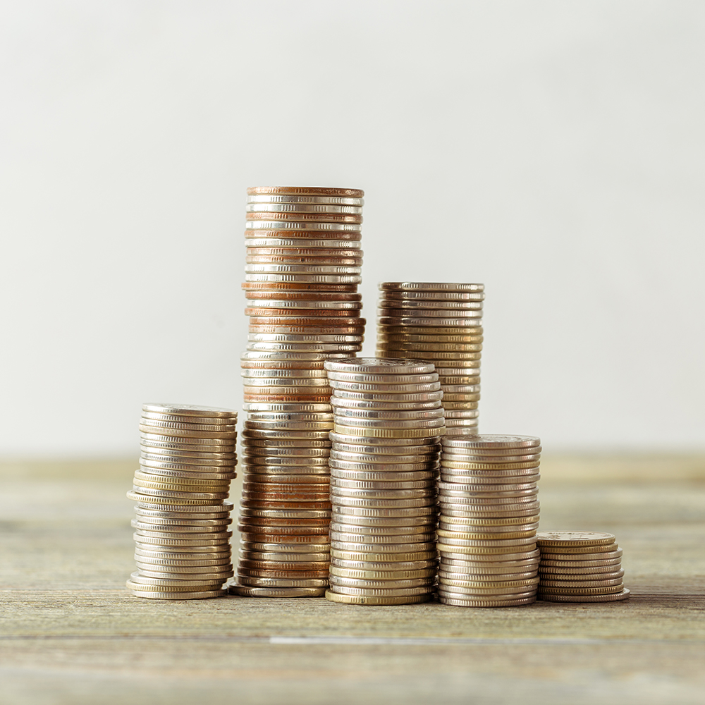 Stacks of coins